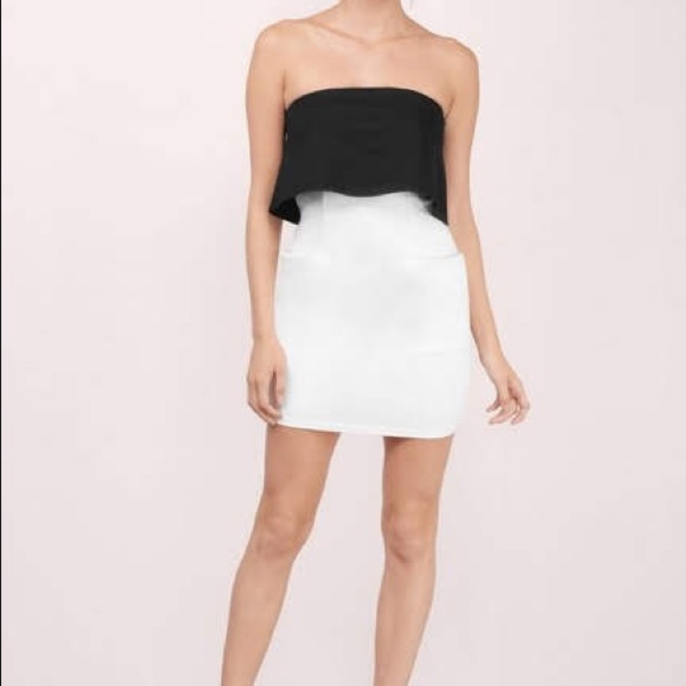 Bodycon Night Out Dress - Black & White
